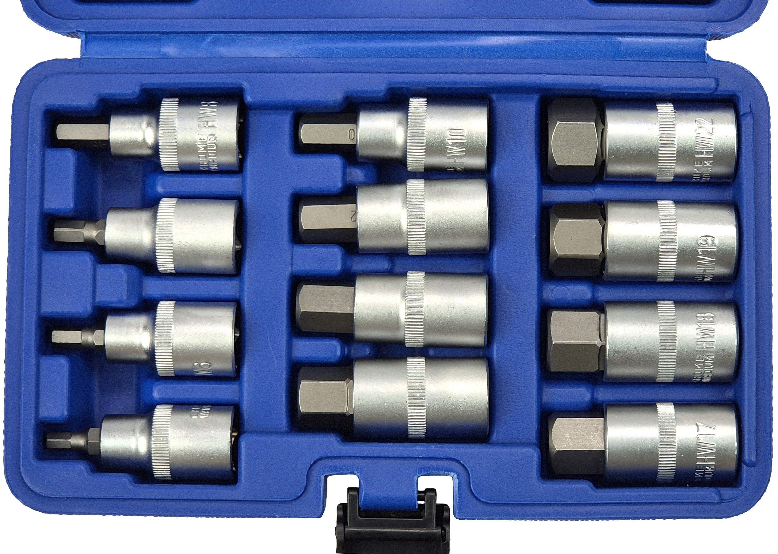 HEX 12el. Allen wrench set with 1/2" drive 5-22mm Cr-V sockets Brand Condor