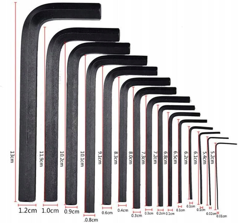HEX CHROME ALLEN WRENCHES SET OF METRIC AND INCH ALLEN WRENCHES 30 PCS Brand WINANQE