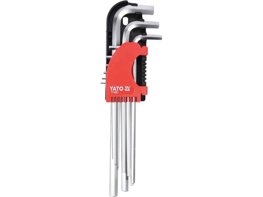 HEX WRENCHES 9PCS.1,5-10MM LONG CrV YT-0501 YATO EAN (GTIN) 5906083905018