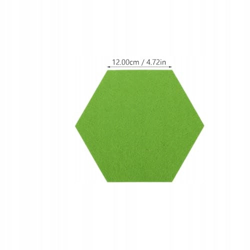 HEXAGONAL FELT GREEN WALL STICKERS FOR OFFICE AND HOME 12 PACK Manufacturer code Bez marki