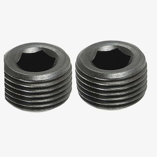 HEXAGONAL THREADED PIPE FITTING CLOSURE NPT 1/2 INCH 2 PACK