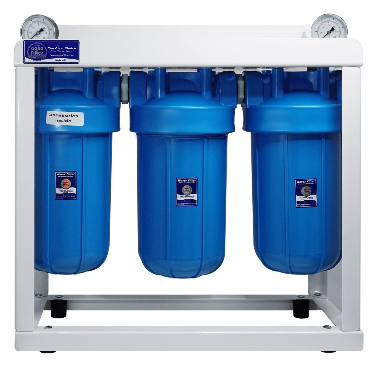 HHBB10B, 10 inch in-line kit, BIG BLUE with blood pressure monitors, Aquafilter Packaging status original