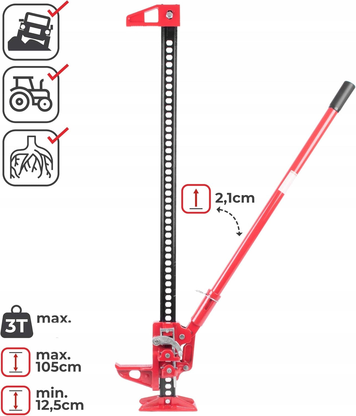 HI-LIFT FARM LIFT 120cm RAILWAY LEVER 3t FARM ROAD Manufacturer code 1143