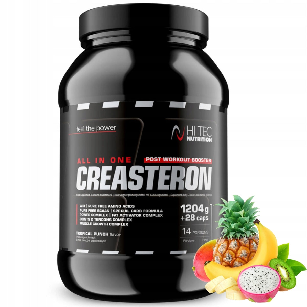 HI TEC CREASTERON 1204g + 28k CREATINE AMINO ACIDS | TROPICAL Expiration date at least six months from the date of purchase