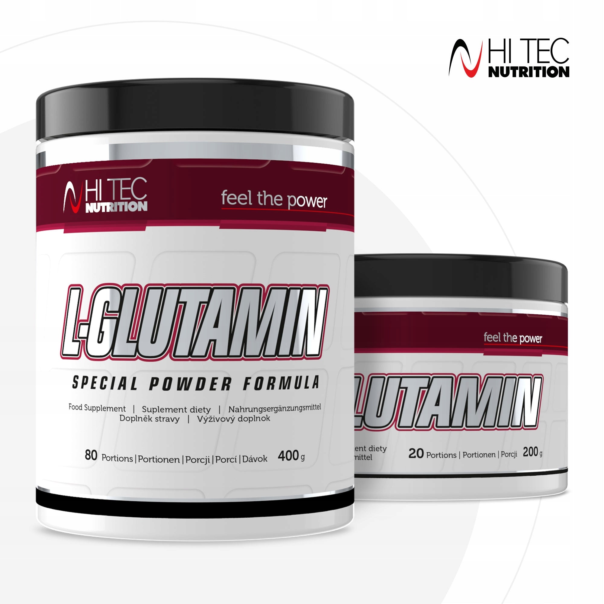 HI TEC L-Glutamine 400g GLUTAMINE AMINO ACIDS SCULPTURE Brand HiTec Nutrition