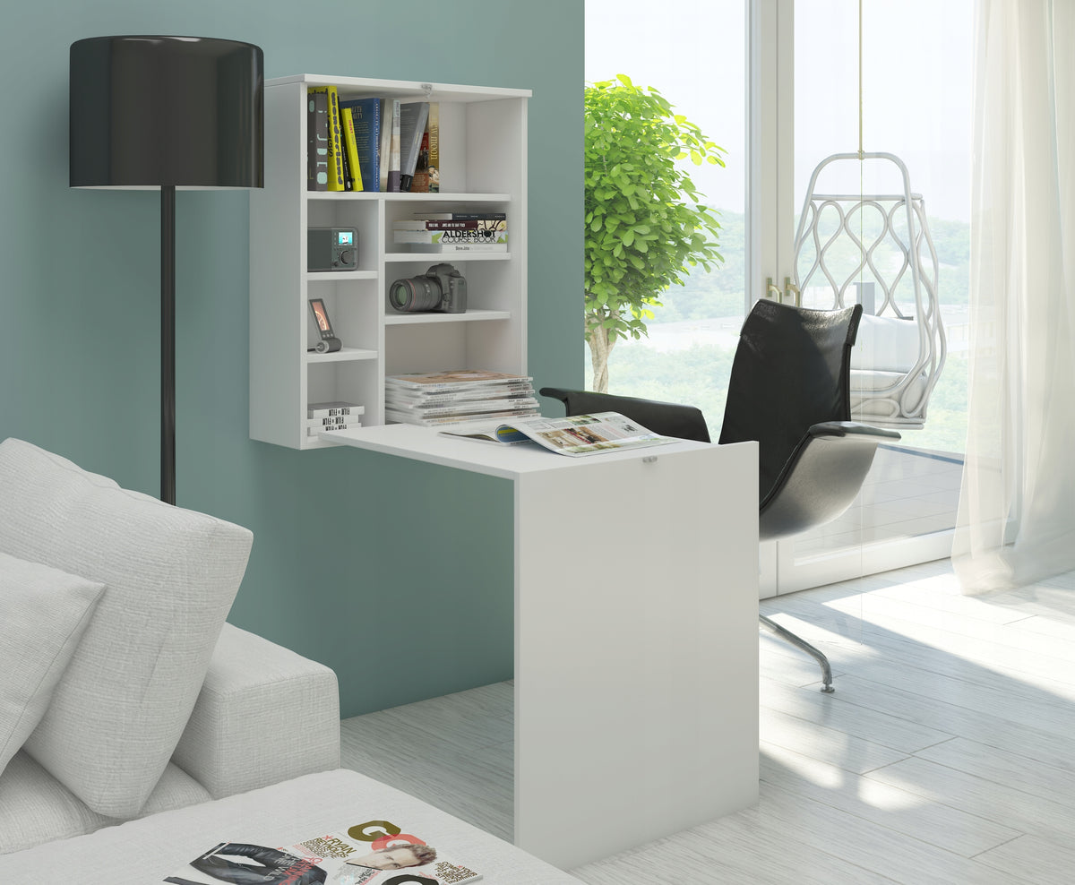 HIDE Folding Desk Wall Hanging White Mat Small Spaces EAN (GTIN) 05906721150565