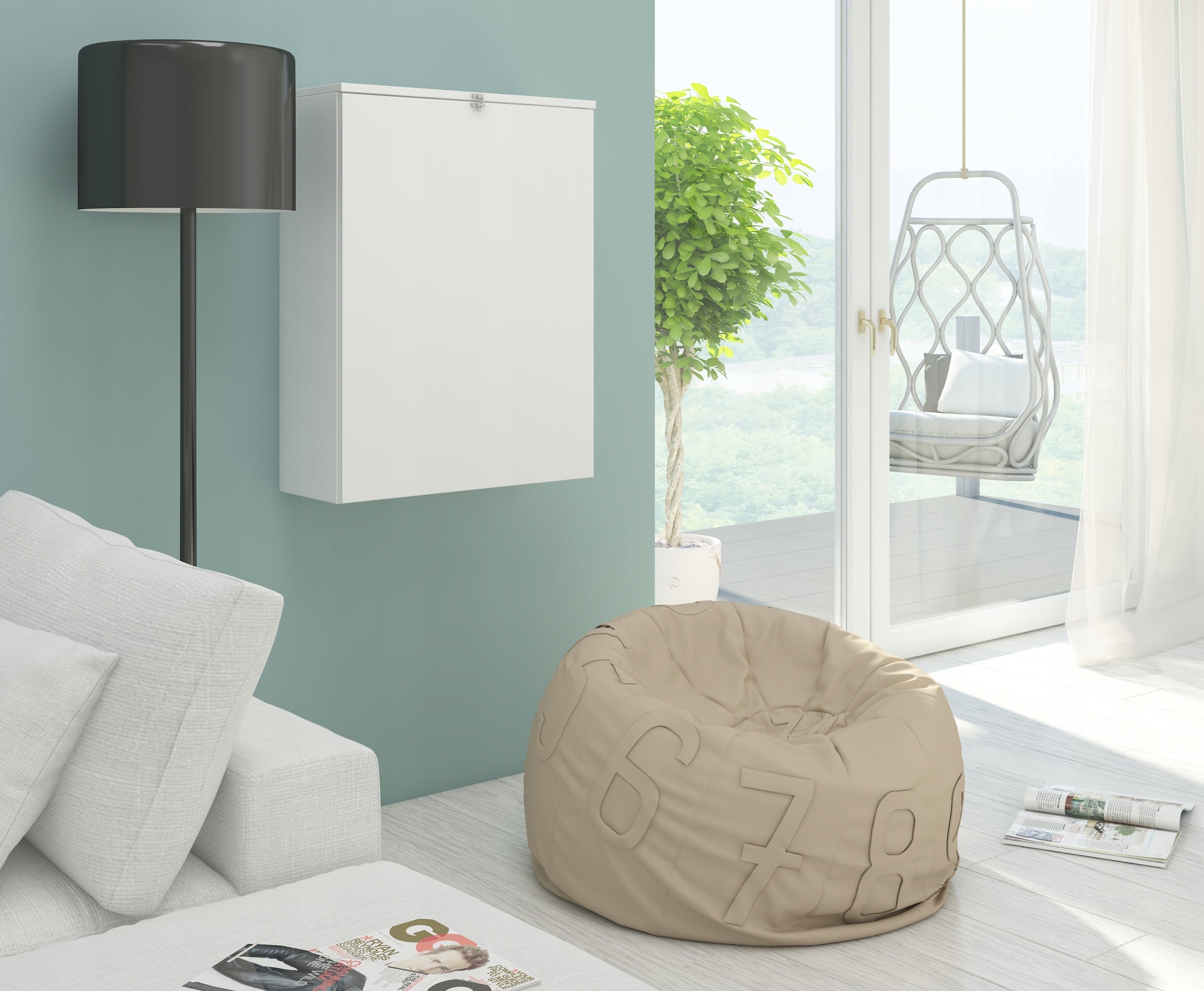 HIDE Folding Desk Wall Hanging White Mat Small Spaces Manufacturer code 05906721150565