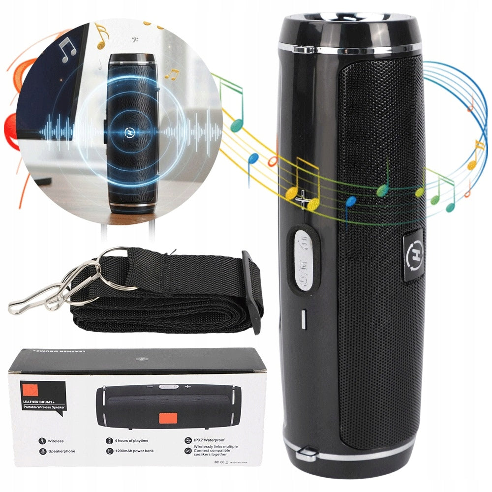 HIFI 1200MAH BLUETOOTH SPEAKER WITH DEEP BASS AND SHOULDER STRAP