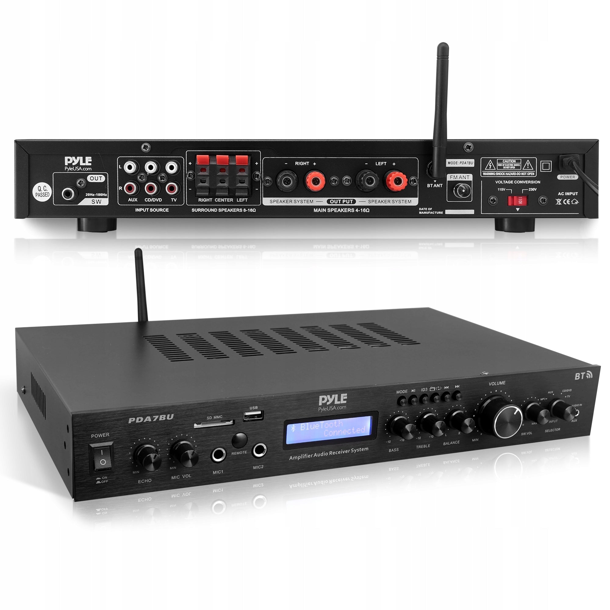 HIFI AUDIO AMPLIFIER STEREO SYSTEM POWERFUL DUST 200W PDA7BU