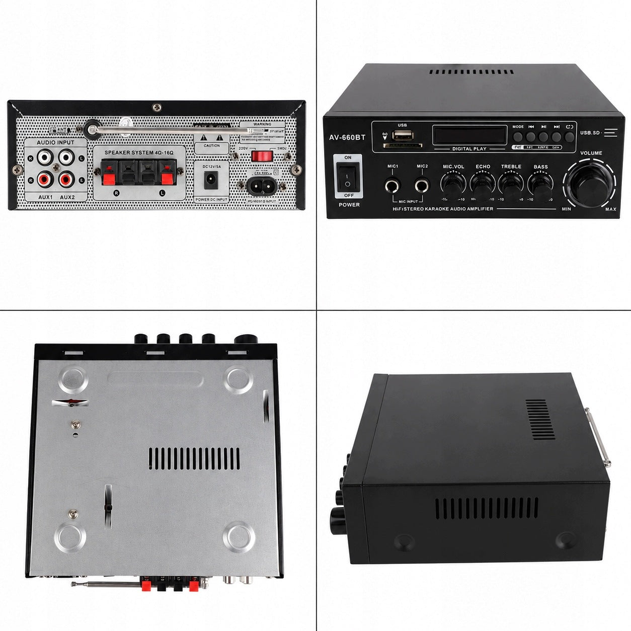 HIFI STEREO AMPLIFIER 3000W BLUETOOTH 5.0 MINI AUDIO PLAYER Brand no brand