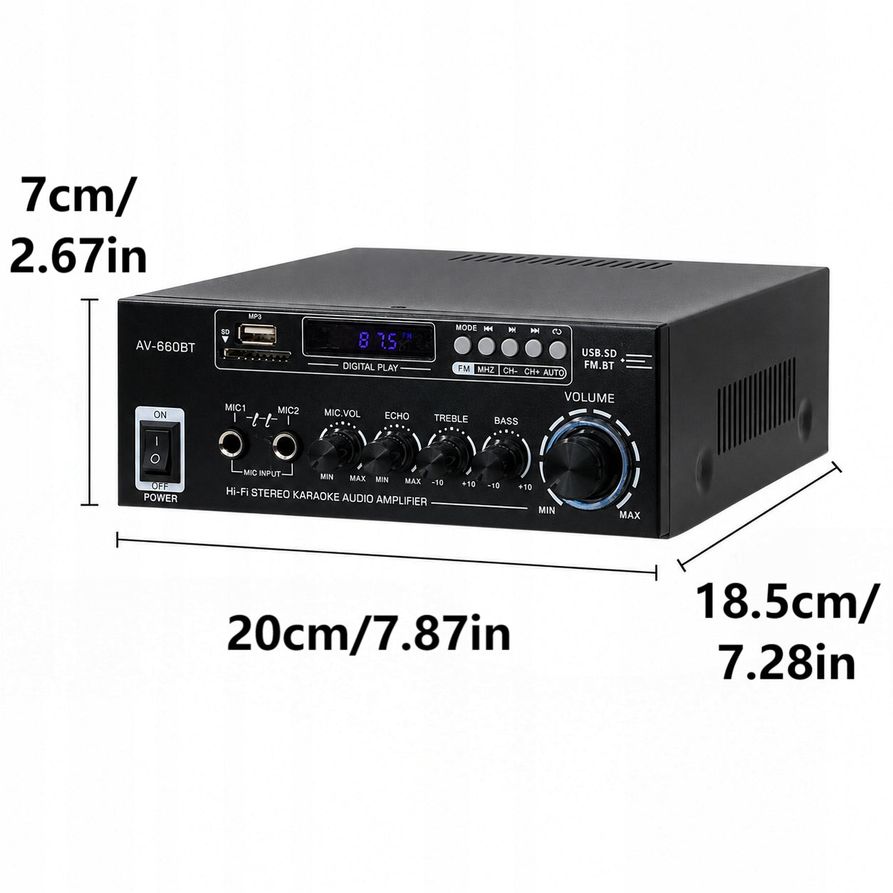HIFI STEREO AMPLIFIER 3000W BLUETOOTH 5.0 MINI AUDIO PLAYER Brand no brand