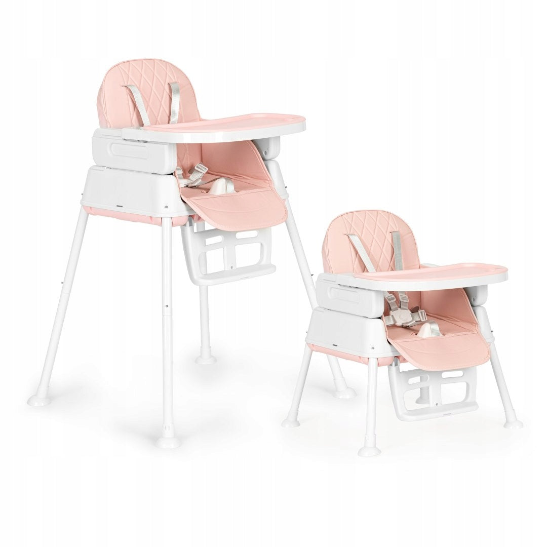 HIGH CHAIR CHILD FEEDING SEAT 3IN1 FOLDING ECOTOYS Color pink