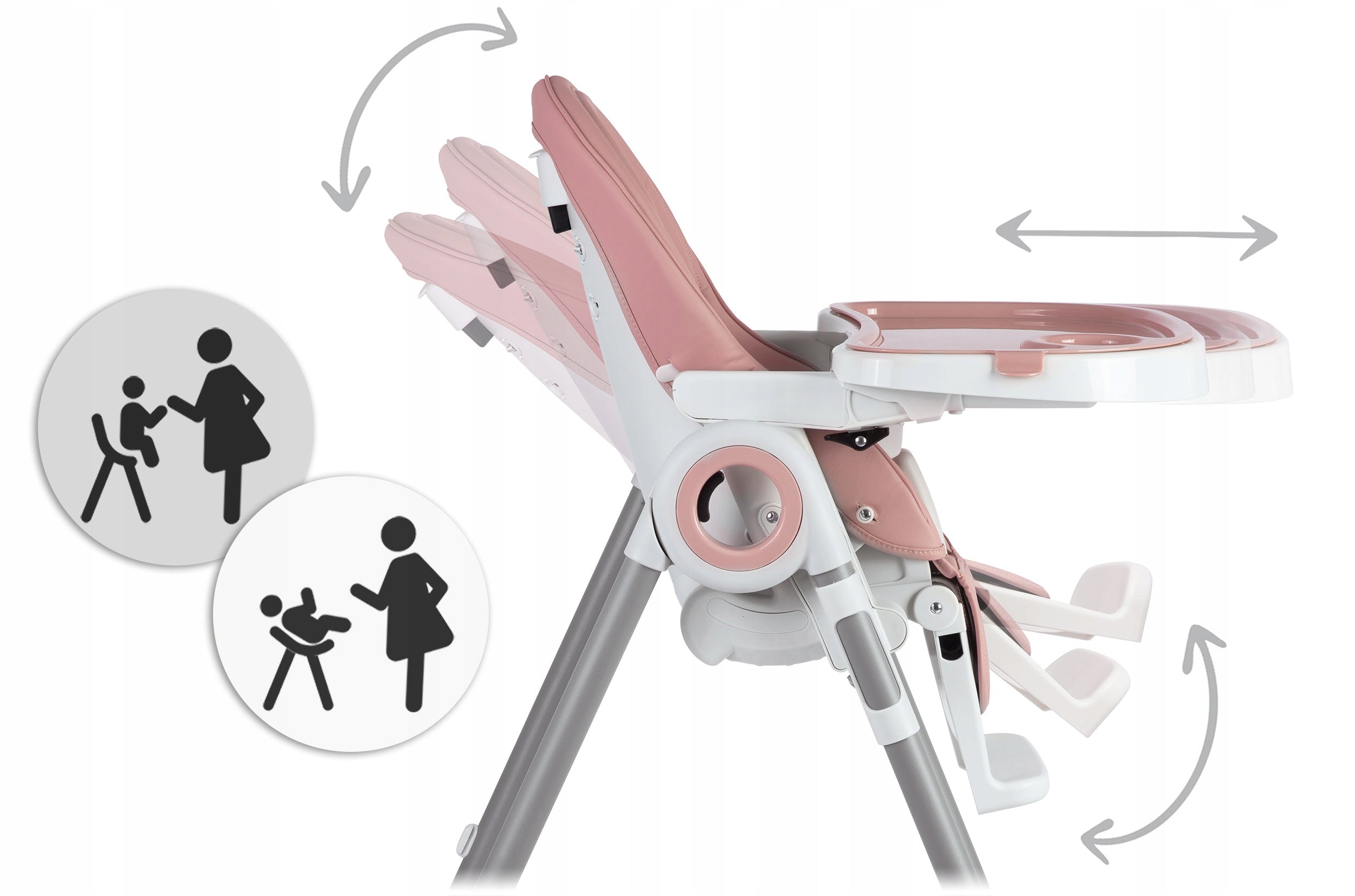 HIGH CHAIR FOR CHILDREN FOLDING TRAY NUKIDO BELO + TOYS Packaging status original