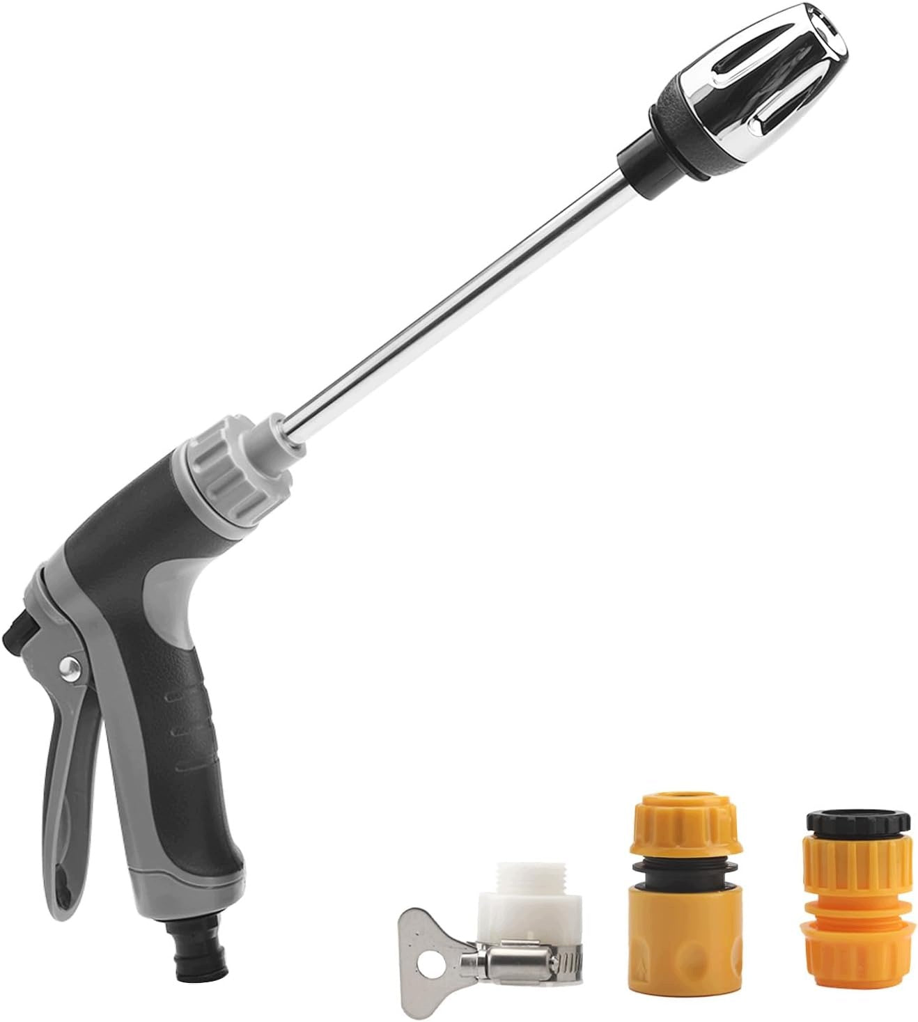 HIGH PRESSURE ADJUSTABLE GARDEN HOSE TURBO NOZZLE