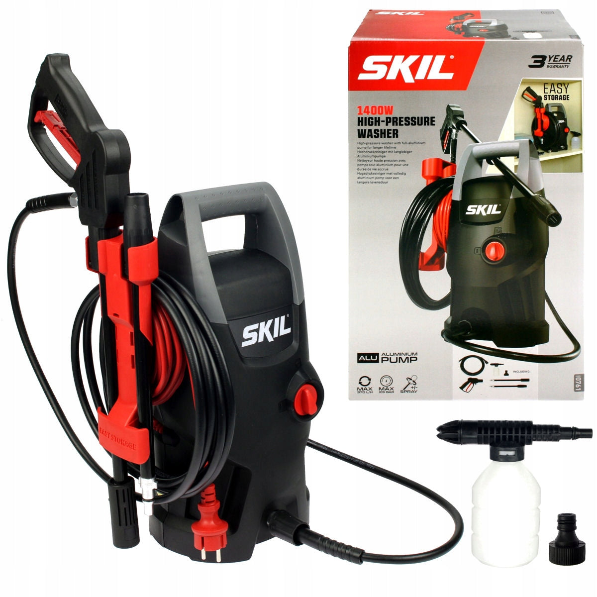 HIGH PRESSURE WASHER 1400W 0761 SKIL + ACCESSORIES