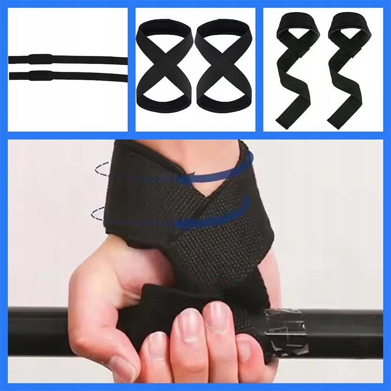 HIGH-QUALITY DEADLIFT AND EXERCISE STRAPS FOR IMPROVED GRIP 2 PCS Model Uxxu