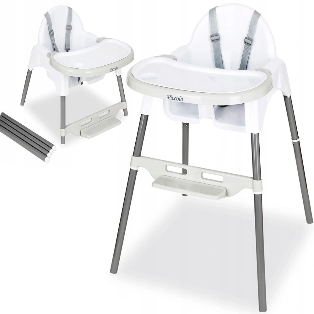 HIGHCHAIR ADJUSTABLE TABLE WITH TRAY STRAPS AND FOOTREST ATTESTATION