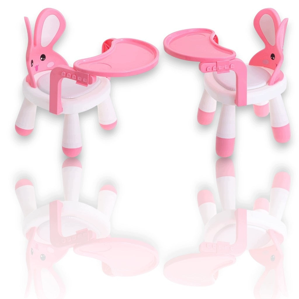 HIGHCHAIR FEEDING TABLE FOR CHILDREN RABBIT BUNNY PINK Manufacturer code RTDR246-1