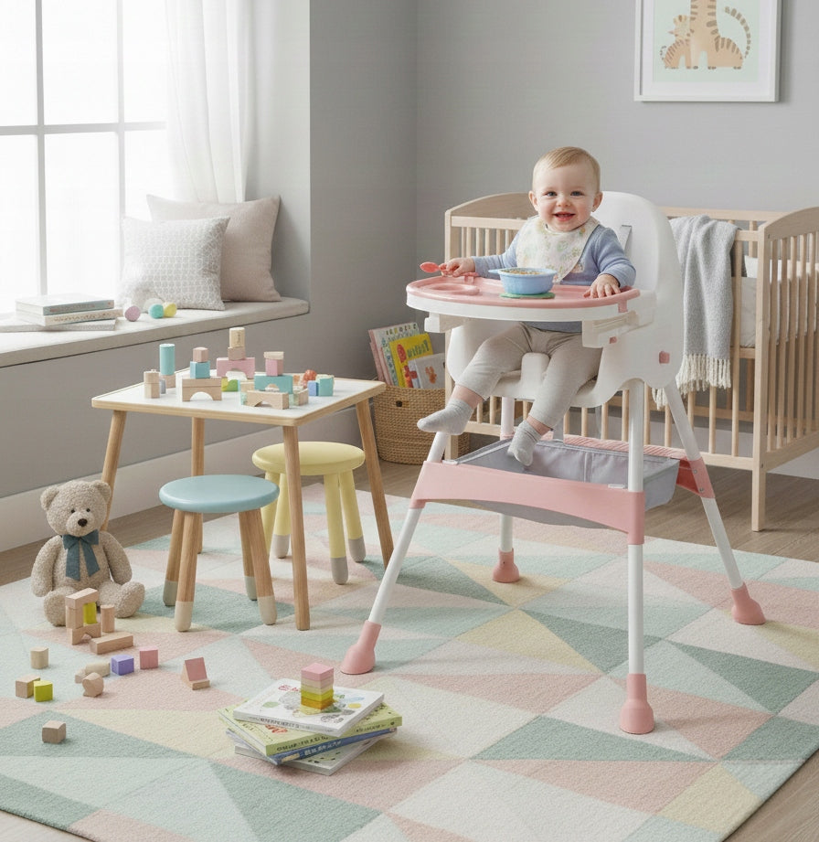 HIGHCHAIR FOLDING SEAT TRAY ADJUSTABLE STRAPS FOR KIDS Packaging status original