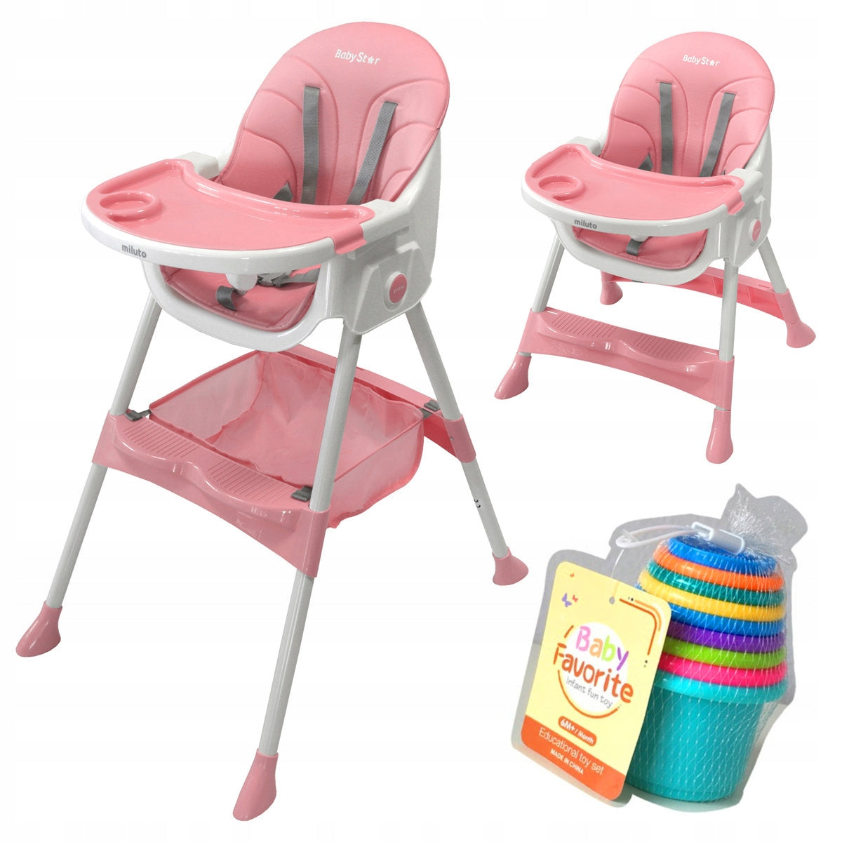 HIGHCHAIR FOR CHILDREN FOLDING TABLE TRAY ACCESSORIES 3in1 MILUTO