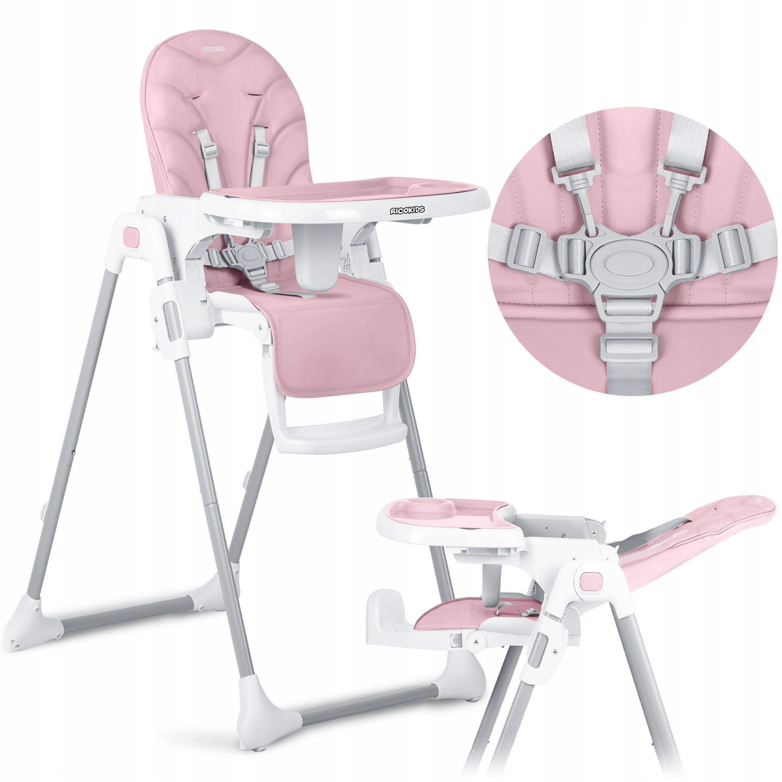 HIGHCHAIR FOR CHILDREN FOLDING TRAY SEAT 2IN1 RICOKIDS TULO