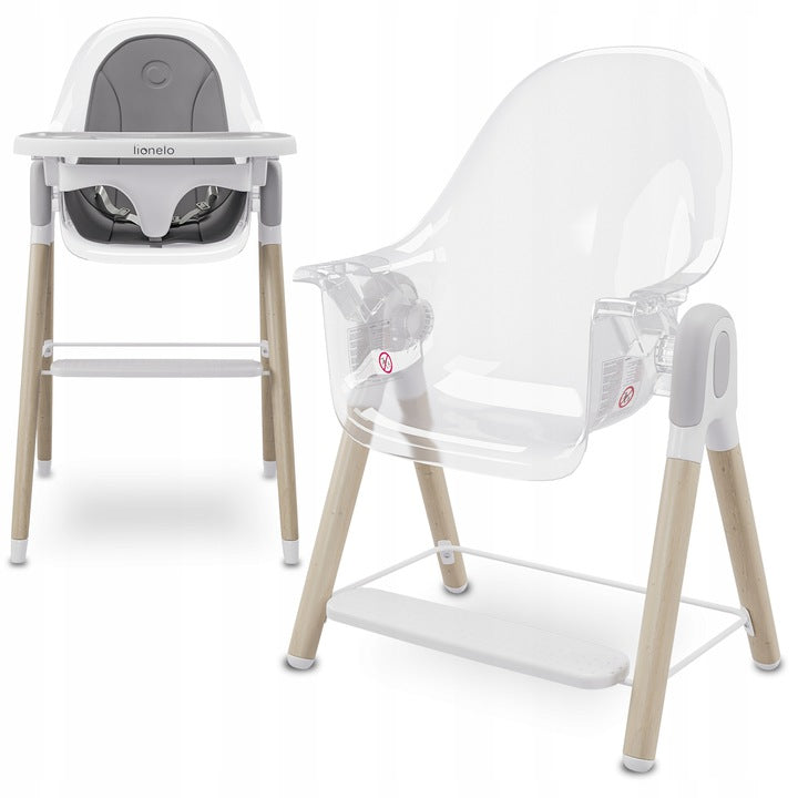 HIGHCHAIR FOR CHILDREN TRAY SEAT LIONELO MAYA 2IN1 WOODEN Manufacturer code LO-MAYA WHITE