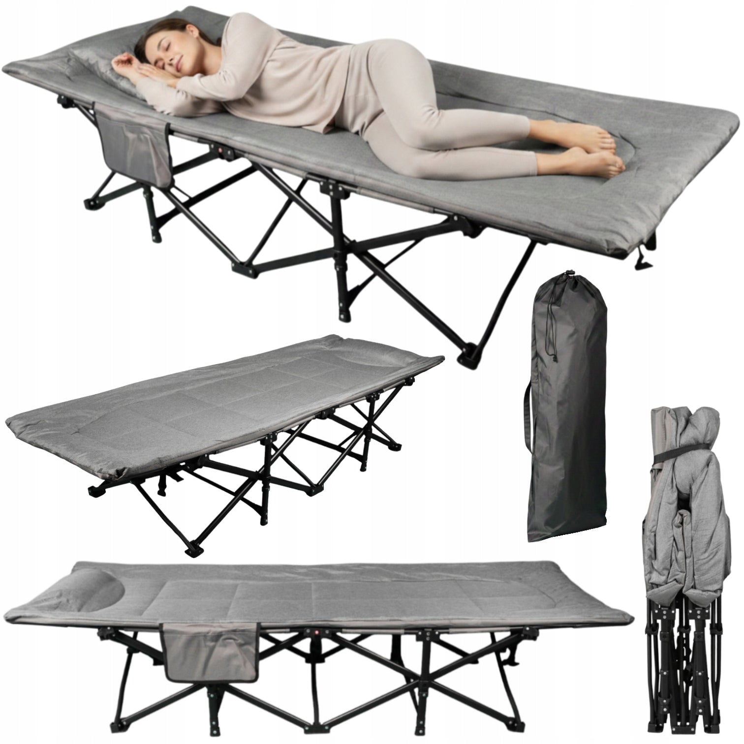 HIKING BED 190x68cm FOLDING COMFORTABLE FIELD COUCH CANADA GOLIAT