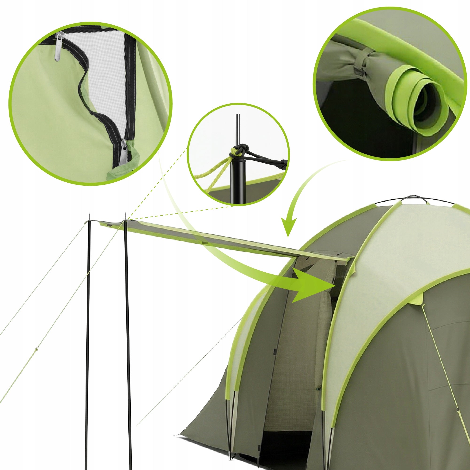 HIKING CAMPING TENT 6 PERSONS WATERPROOF FAMILY BEDROOM VAYOX Brand Vayox