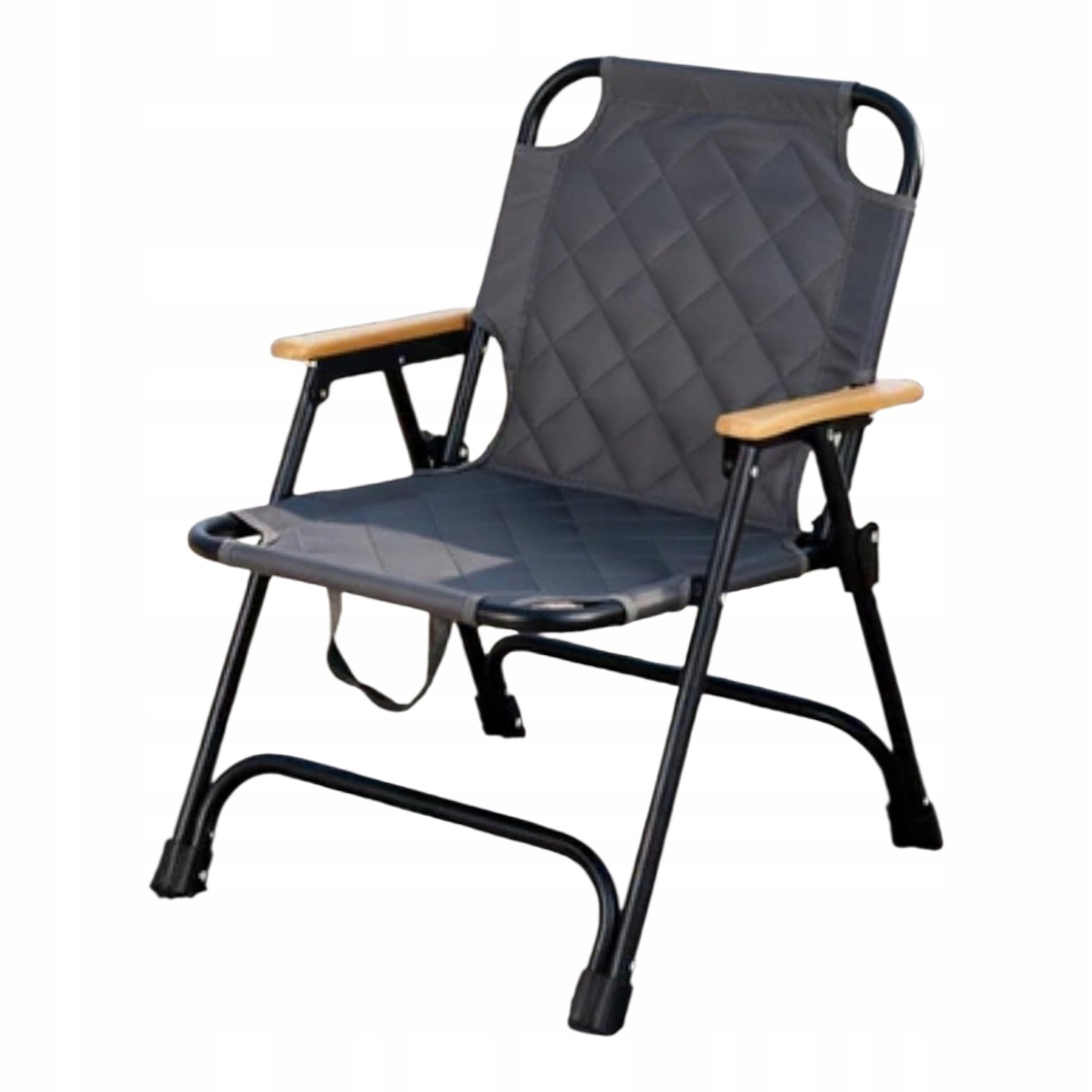 HIKING CHAIR FOLDING ARMCHAIR BEACH CHAIR BLACK