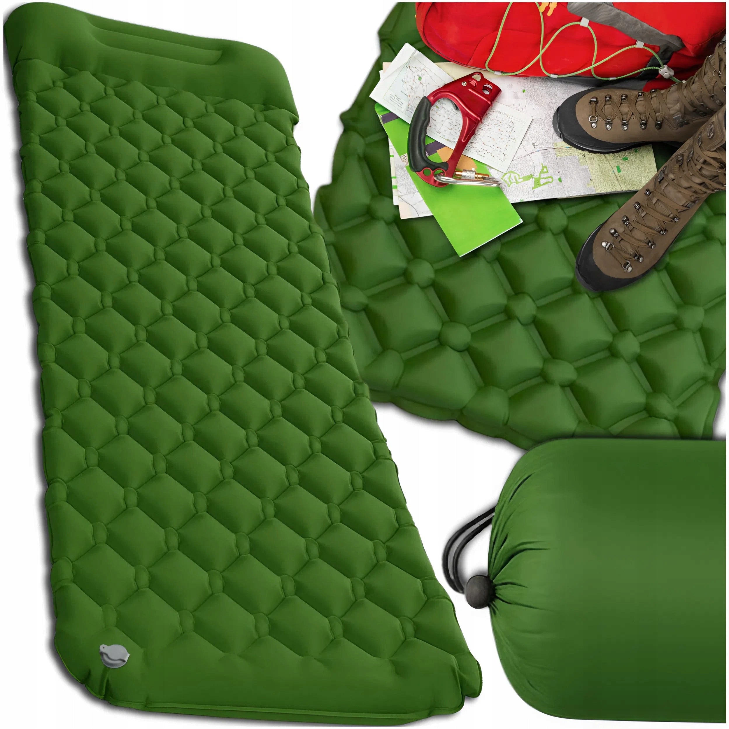 HIKING INFLATABLE MATTRESS WITH CAMPING PILLOW RETRACTABLE TENT MAT Manufacturer code F44B