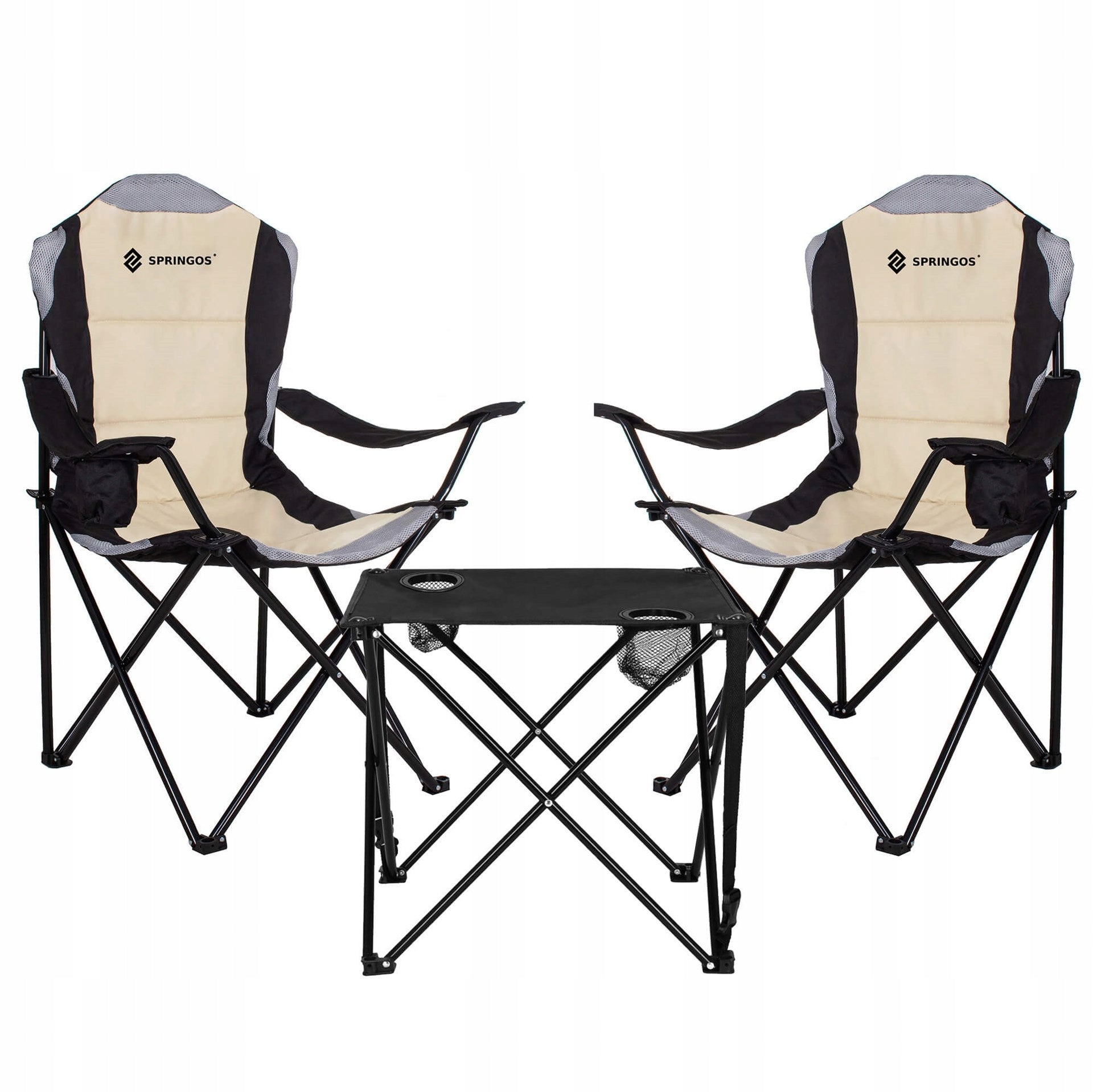 HIKING TABLE FOLDING WITH CHAIRS Garden Balcony Fishing Set Brand Springos