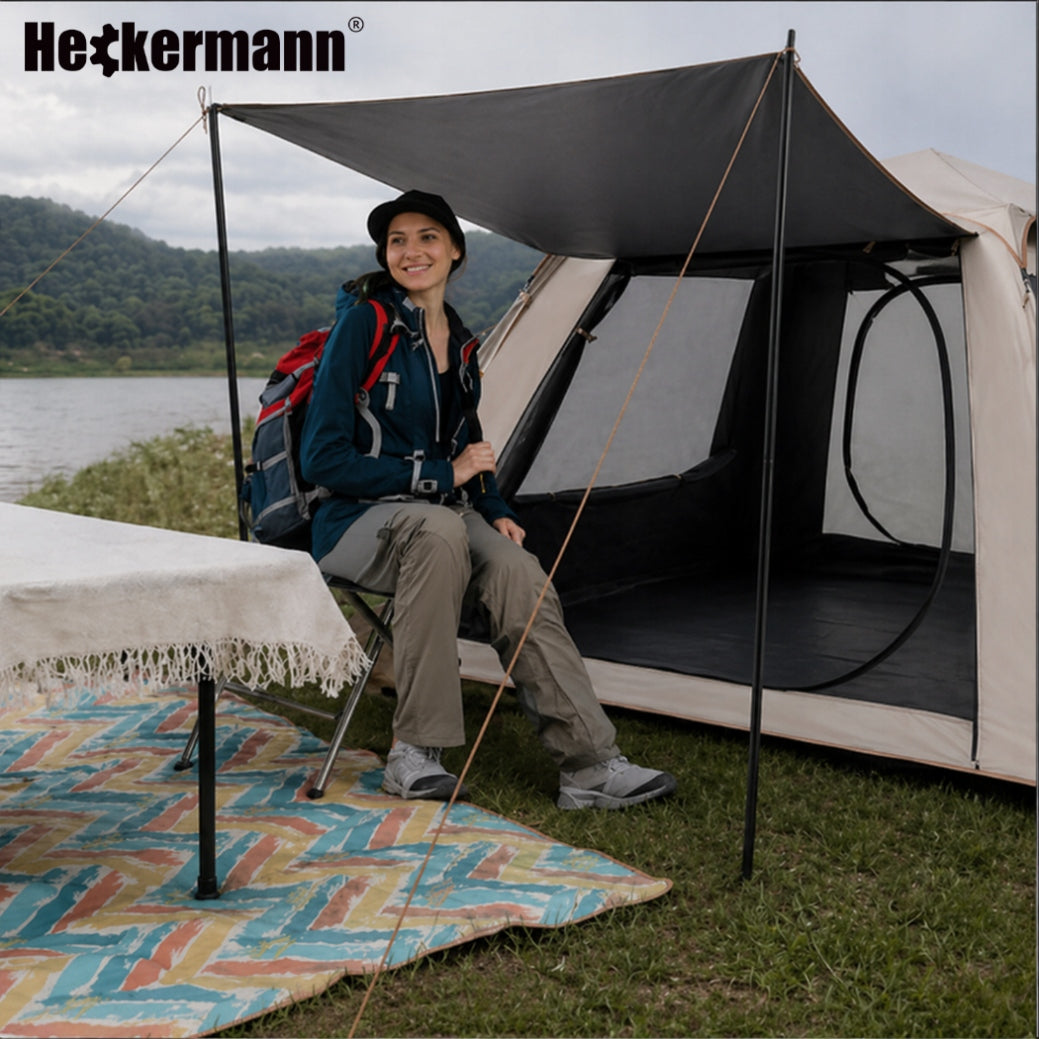 HIKING TENT 3 PERSON FOLDING CAMPING WATERPROOF 240x240x155cm Manufacturer code Heckermann 240x240x155cm ST240