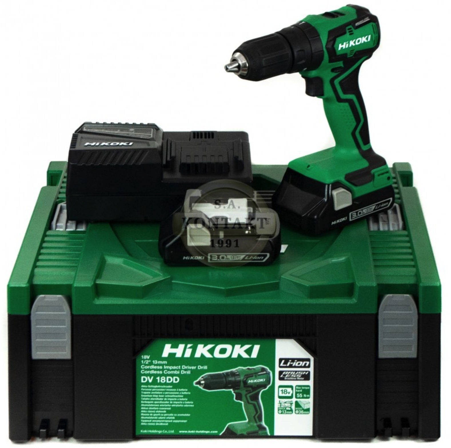 HIKOKI CORDLESS SCREWDRIVER 55NM 2X3,0AH DV18DD WQZ 18V SUITCASE