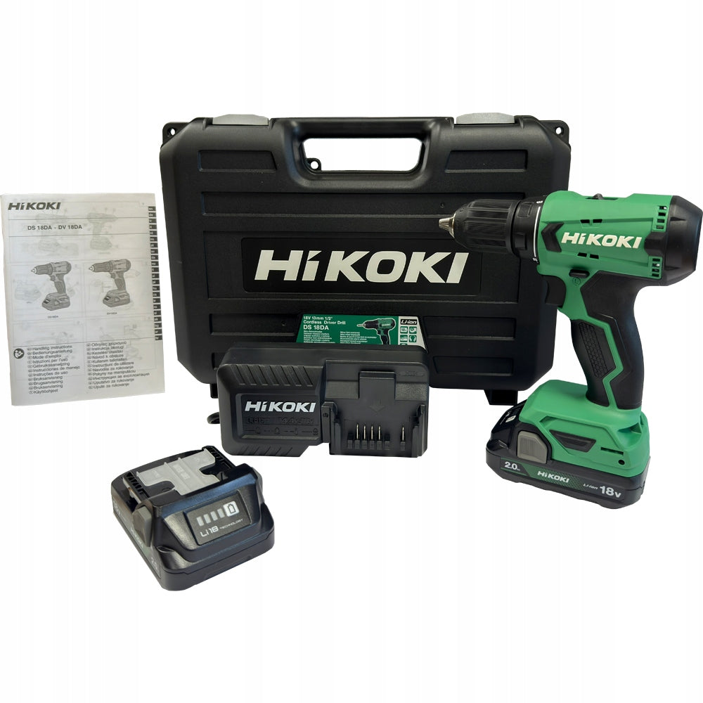 HIKOKI HITACHI DS18DAWCZ Cordless Screwdriver 2 x 2Ah Battery + Suitcase