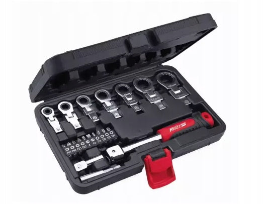 HILLEN&MOHR SET OF RATCHET ANGLE WRENCHES 6-19mm CrV 20pcs 17L5001