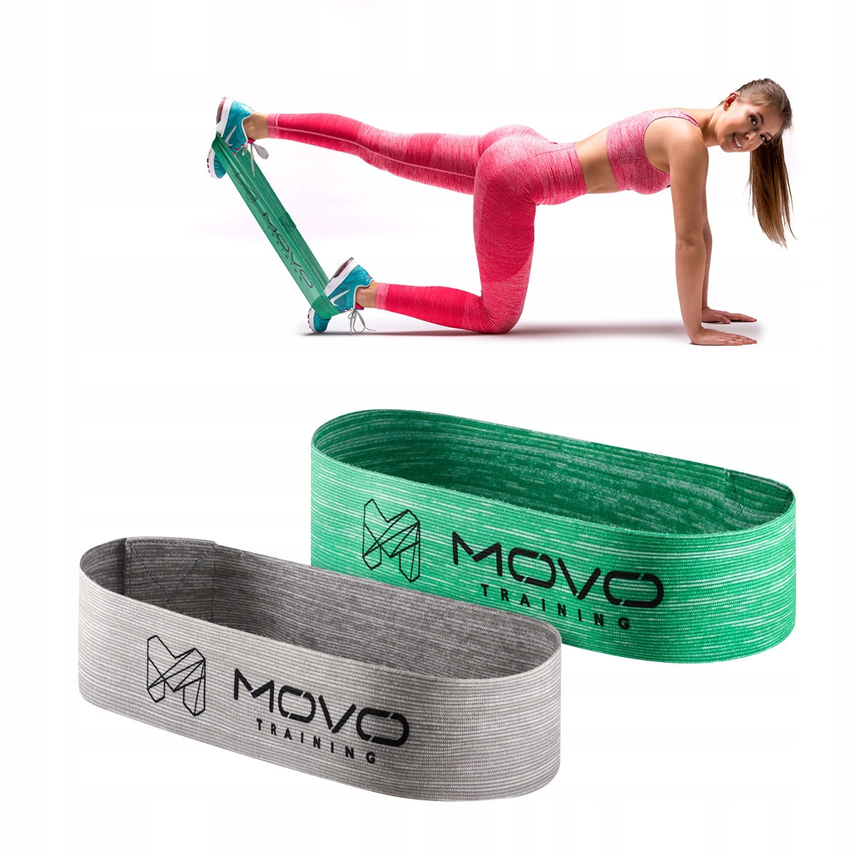 HIP BAND MINI SET OF EXERCISE MATERIAL TAPES Brand MOVO
