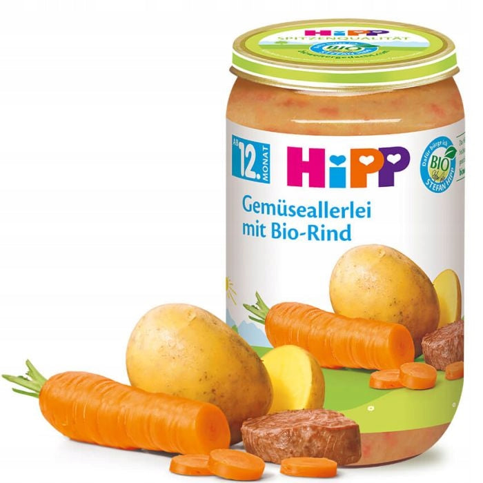 HIPP BIO VEGETABLE VARIETY WITH BEEF 12m 250g