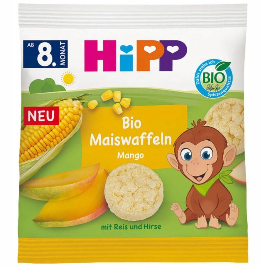 HIPP BIO WAFERS CORN MANGO GLUTEN FREE CRISPS FROM GERMANY Manufacturer code 4062300463516