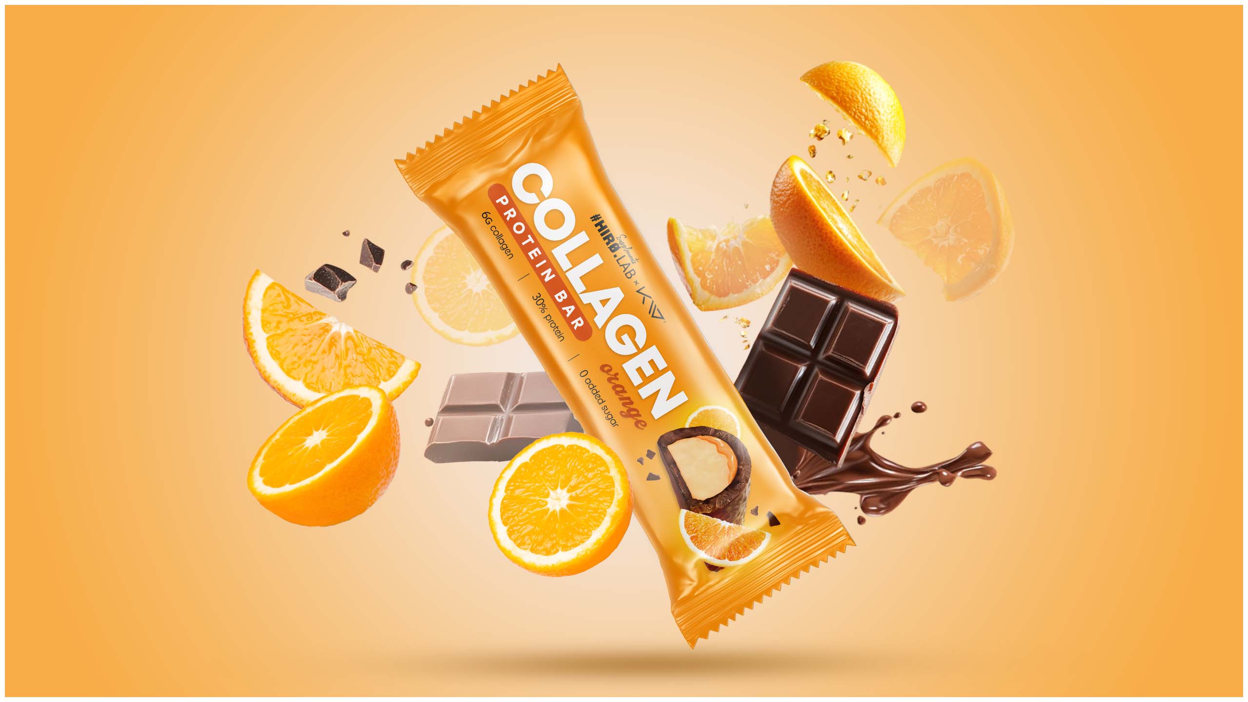 HIRO.LAB COLLAGEN PROTEIN BAR 50g PROTEIN BAR with COLLAGEN - ORANGE Manufacturer code 1000060253#90