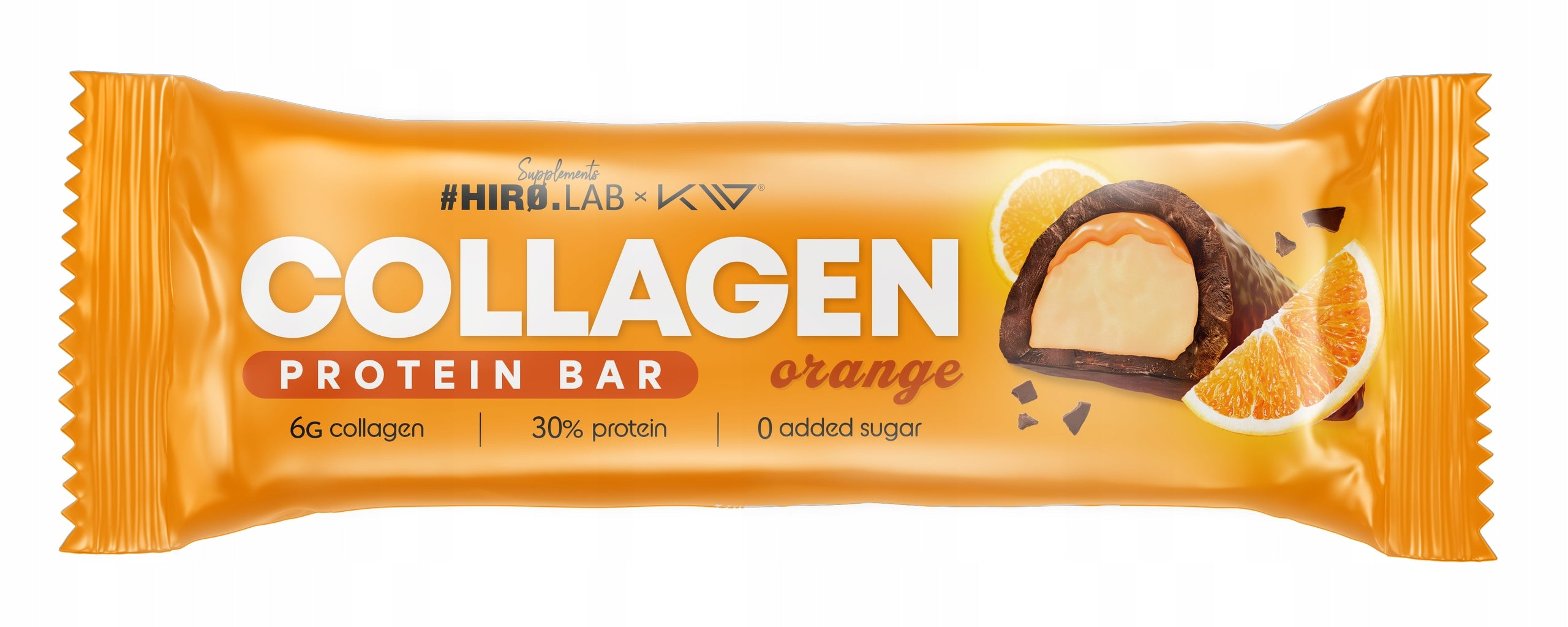 HIRO.LAB COLLAGEN PROTEIN BAR 50g PROTEIN BAR with COLLAGEN - ORANGE