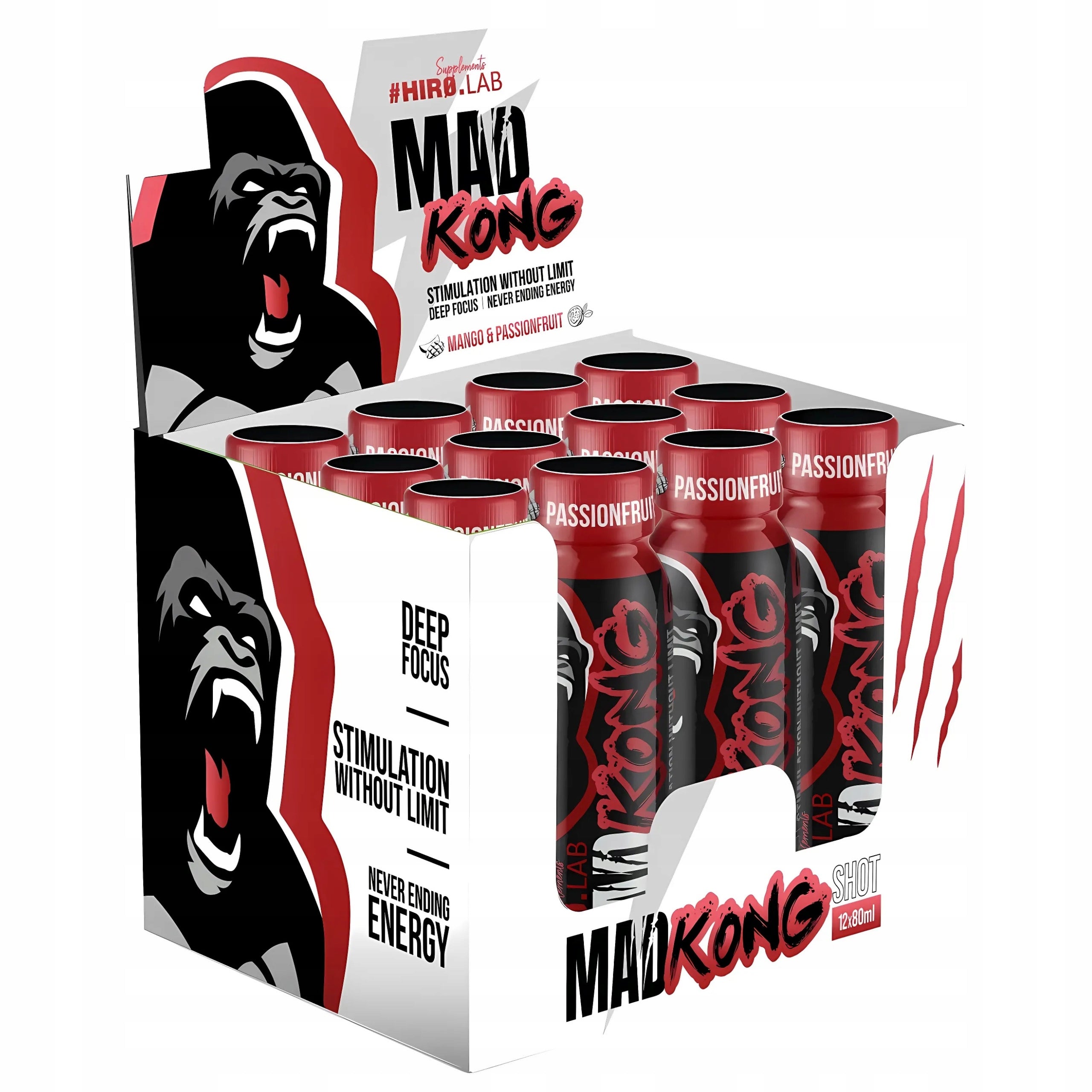 HIRO.LAB MAD KONG PRE-WORKOUT PUMP STRENGTH POWER STIMULATION SHOT80ml 12PCS