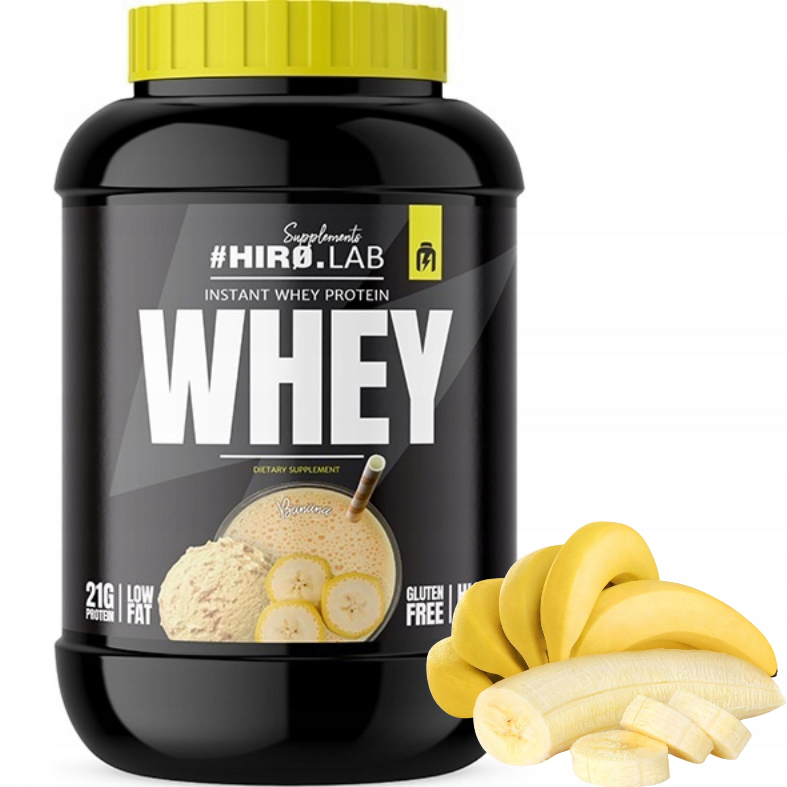 HIRO.LAB PROTEIN SUPPLEMENT WPC INSTANT WHEY PROTEIN BANANA 2KG