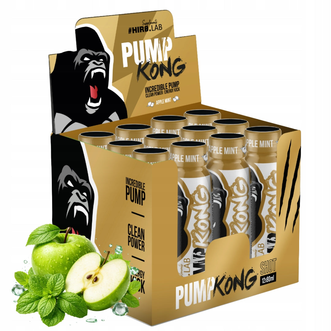 HIRO.LAB Pump Kong Shot 80 ml x 12 960 ml taste apple-mint preworkout