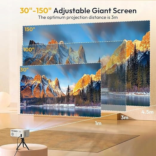 HIT! Mini Smart Beamer XGODY X2 Android 12 Portable Projector 12000L 1080p Manufacturer code 5907190015553