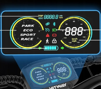 HITWAY H10 E Scooter with road approval, 90-110 km range, 48V 28.6Ah Manufacturer code HW-H11-Black