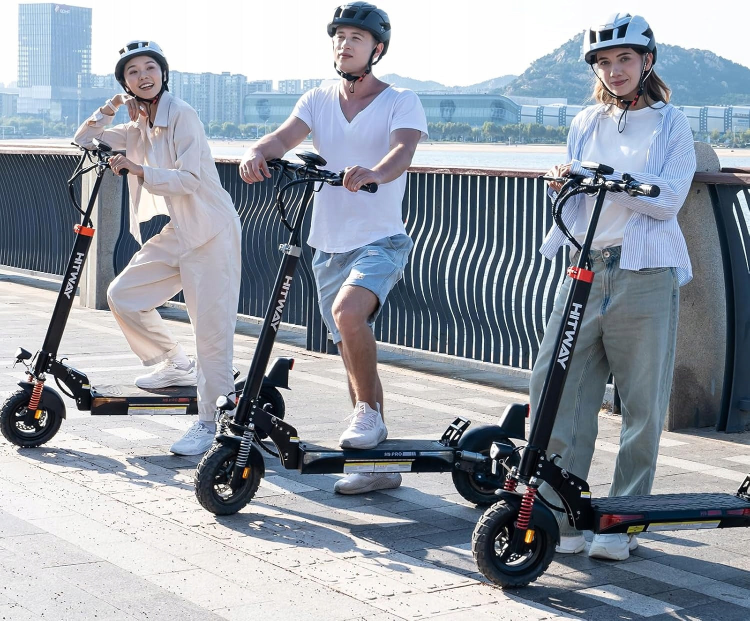 HITWAY H9PRO Electric Scooter Height Adjustable 500W Range 100KM 20.8Ah 48V Packaging status original