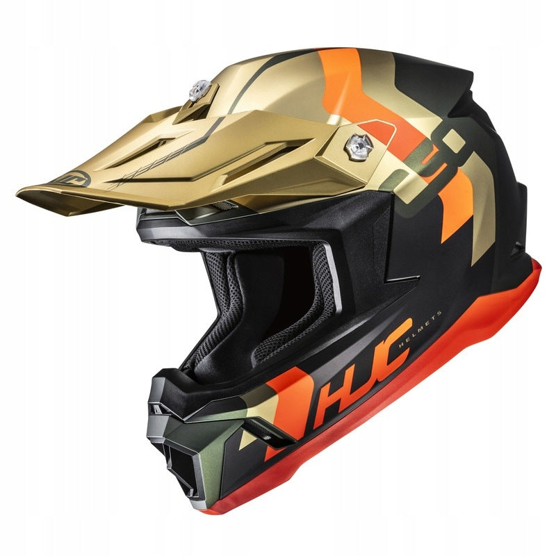 HJC CROSS ENDURO HELMET C50 PRIMAL GOLD BLACK M + FREEBIES Size M