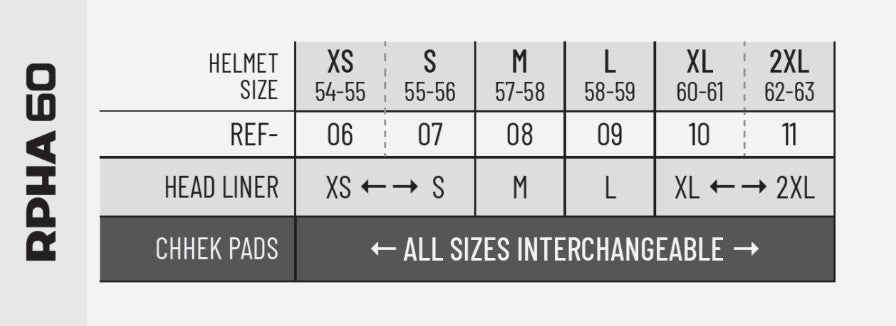 HJC RPHA60 MATTE BLACK M helmet Manufacturer's catalog number RPHA60_SOL-MBLK_M