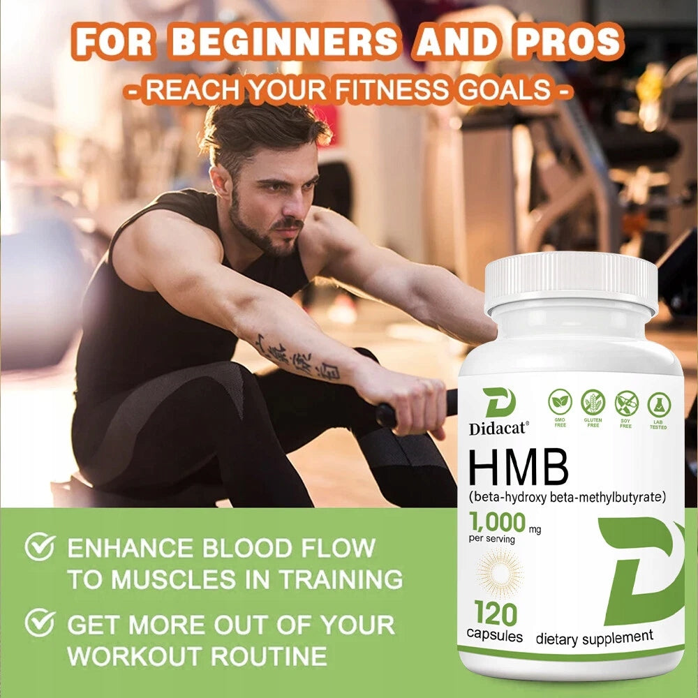 HMB supplement in 1000 mg capsules – for muscle growth and regeneration (metabo Expiration date at least 1 year from the date of purchase