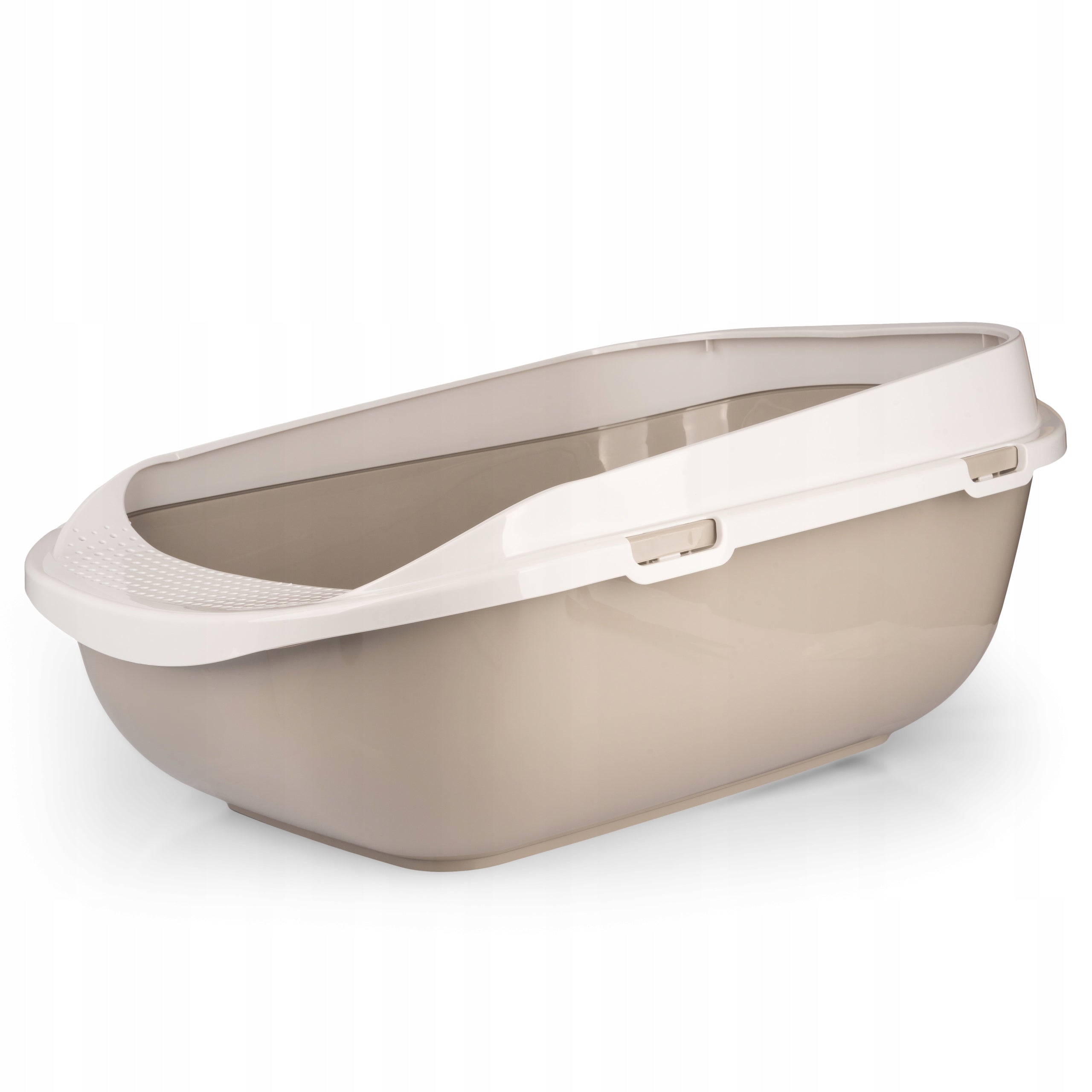 HOCKY CAT LITTER BOX OPEN LARGE LITTER TOILET FRAME WITH HOLES 66cm Color beige